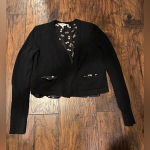 Anthropologie cropped black sweater